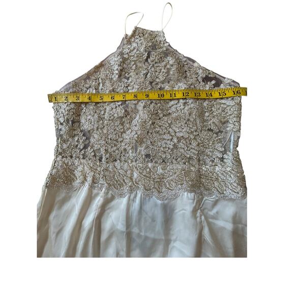 NWT Hello Molly Champagne Satin and Lace Halter Cocktail Dress - Size 12 - Picture 7 of 15